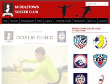 Tablet Screenshot of middletownsoccer.com